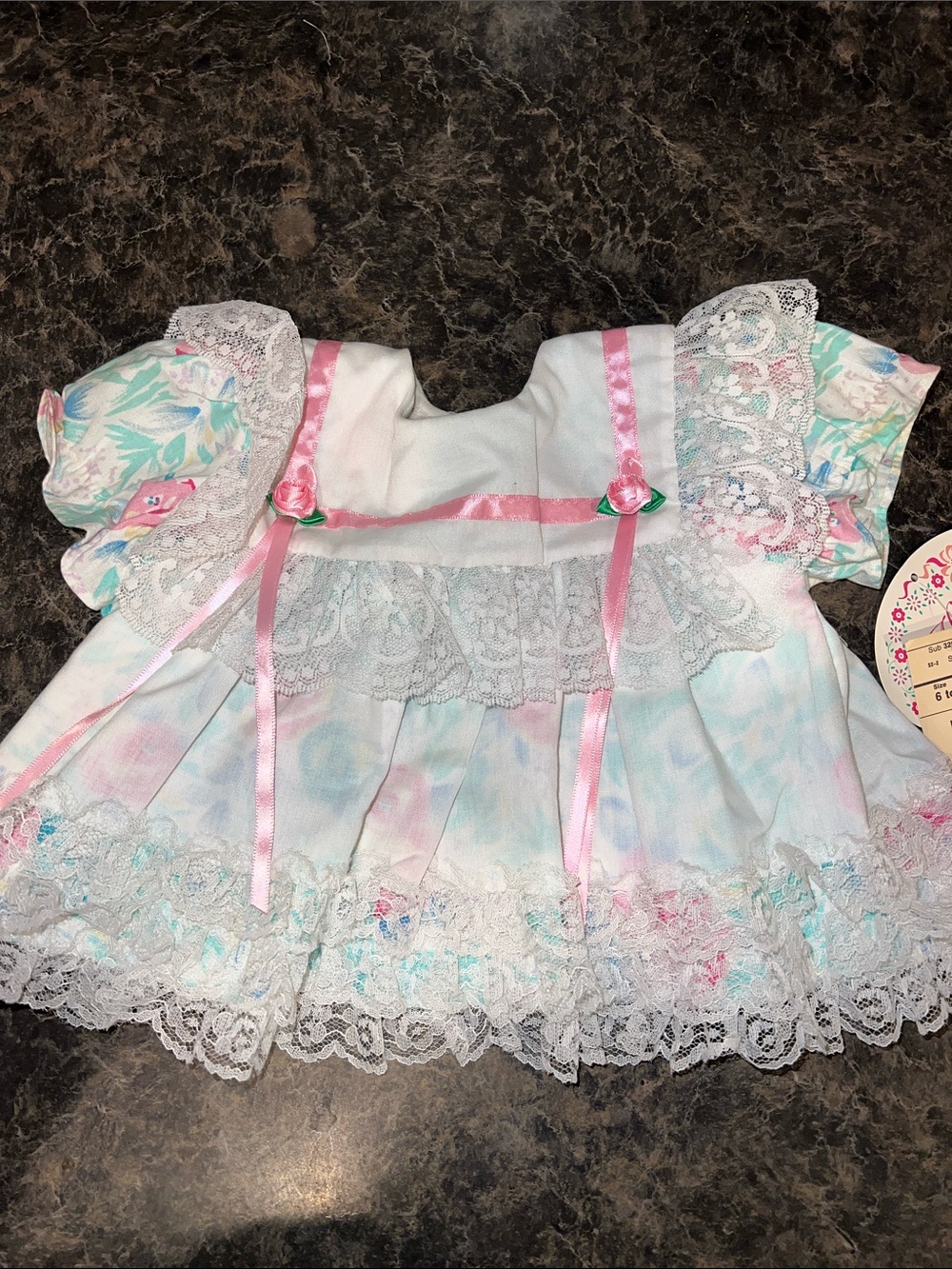Vintage 80s Allison Ann Baby 6-9 month dress nwt